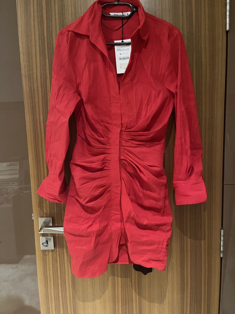 Червена Рокля риза Zara