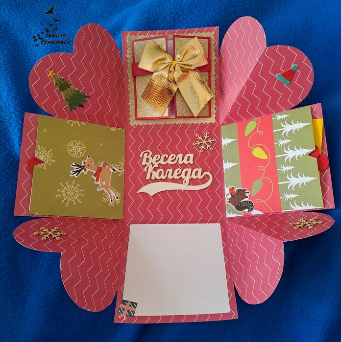 Коледна експлодираща кутия за снимки/пожелания