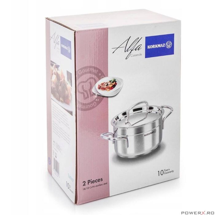 Oala cu capac din inox, 30X20cm 14litri, compatibila cu toate tipurile