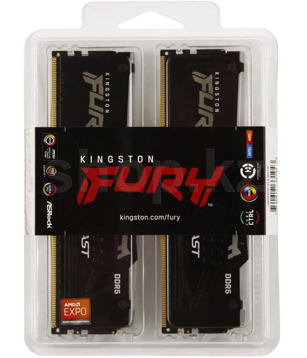 DDR-5 DIMM 16 GB 5600 MHz Kingston Fury Beast RGB, 2x 8 GB Kit, BOX