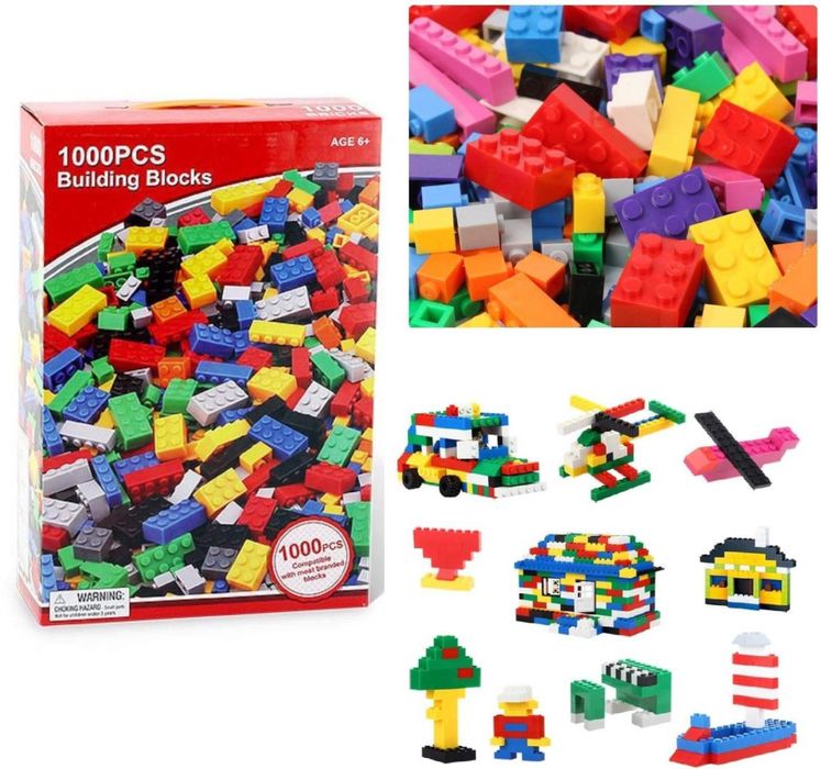 Set de construit cu 1000 de piese, tip LEGO, NOU