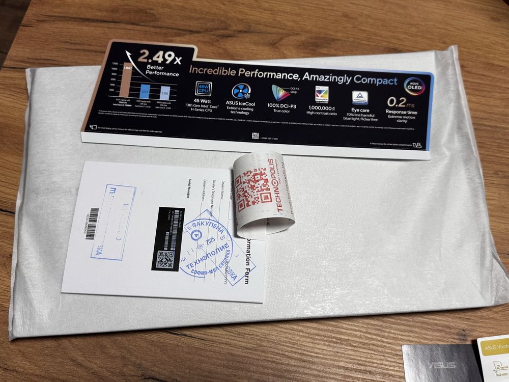 Asus Vivobook 15 X1505VA-MA447  Гаранция Oled 2k 120hz
