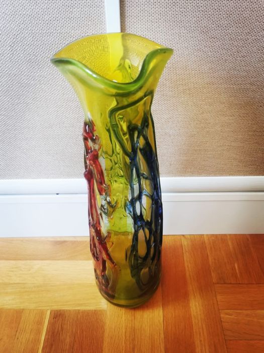 Антикварна кристална масивна тежка дизайнерска маркирана ваза колекция