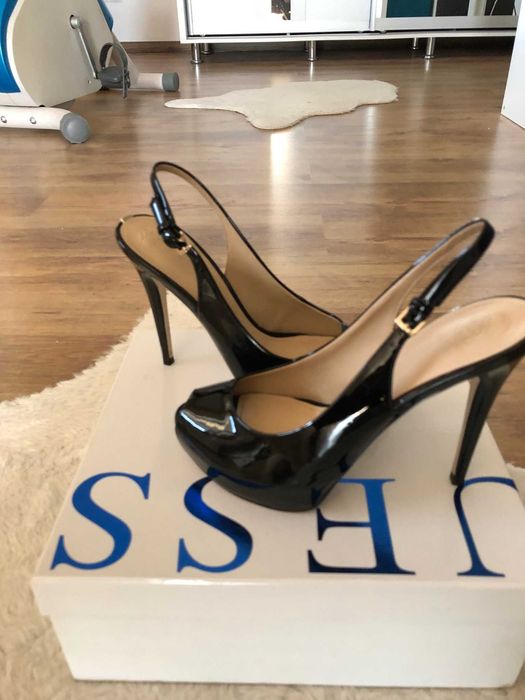 Sandale/pantofi Guess chanel black, ca noi