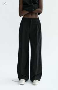 Черен широк панталон Zara