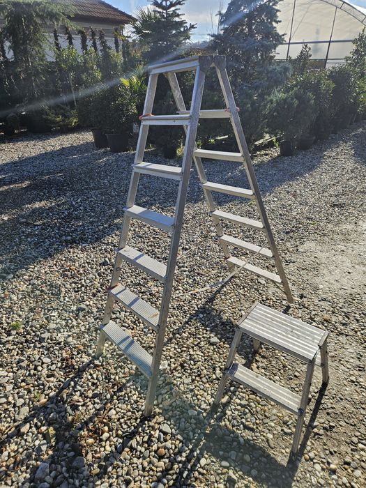 scara aluminiu 7 trepte si scara cu 2 trepte