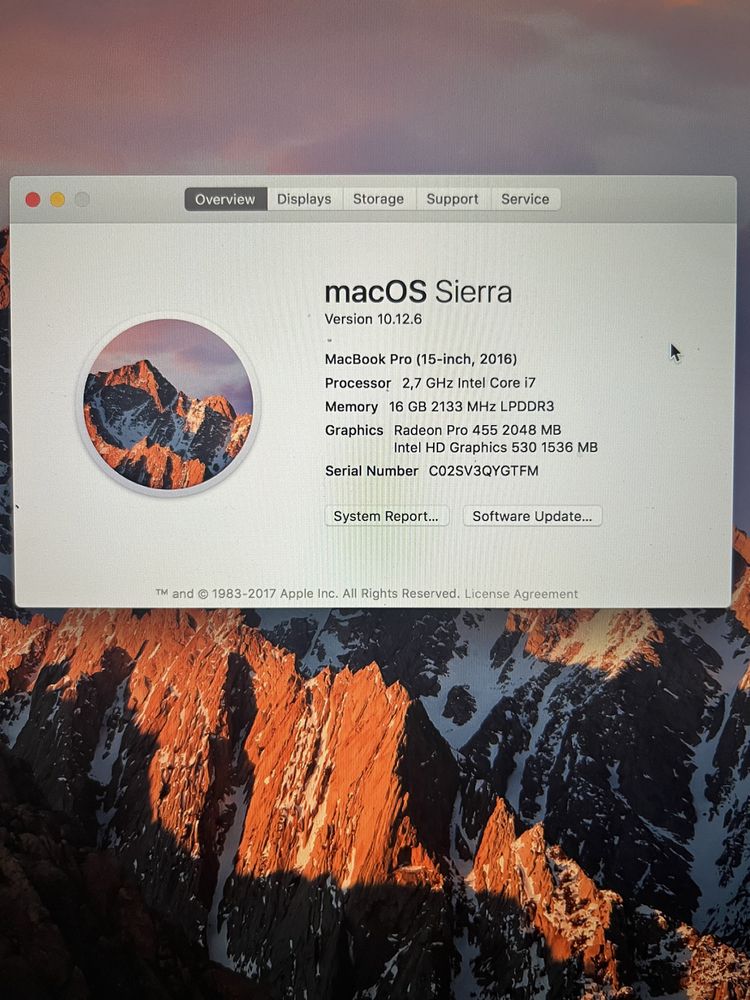 MacBook Pro 15” 2016