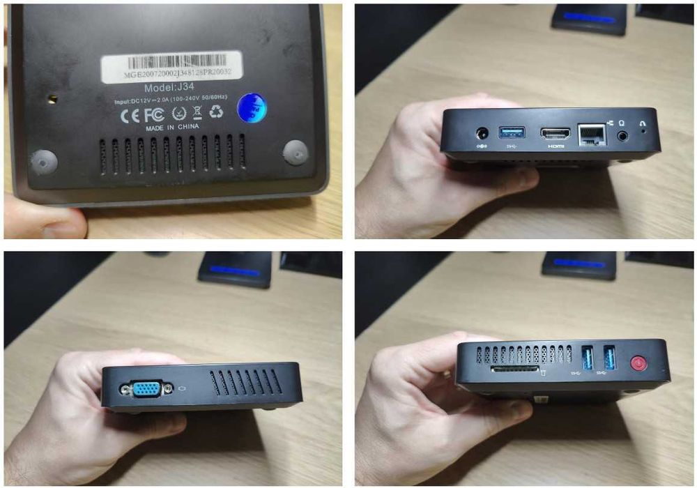 Mini PC Coofun J34, Intel Apollo Lake J3455, 8 Gb DDR4, SSD 128 Gb