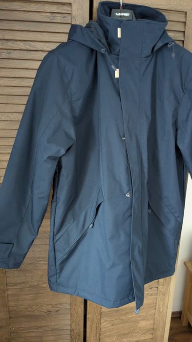 Geacă parka 2XL albastru captusita cu gluga