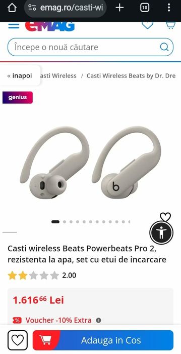 Căşti wireless Beats Powerbeats Pro2