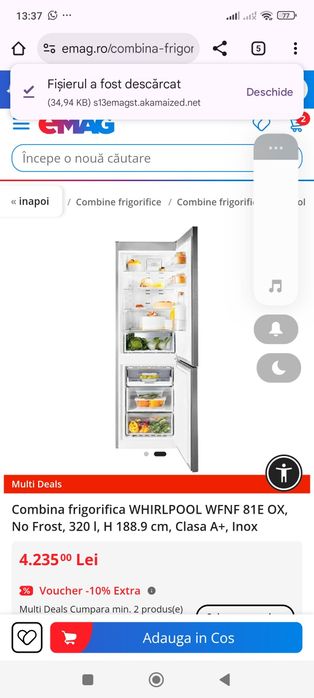 Combina frigorifica Whirlpool