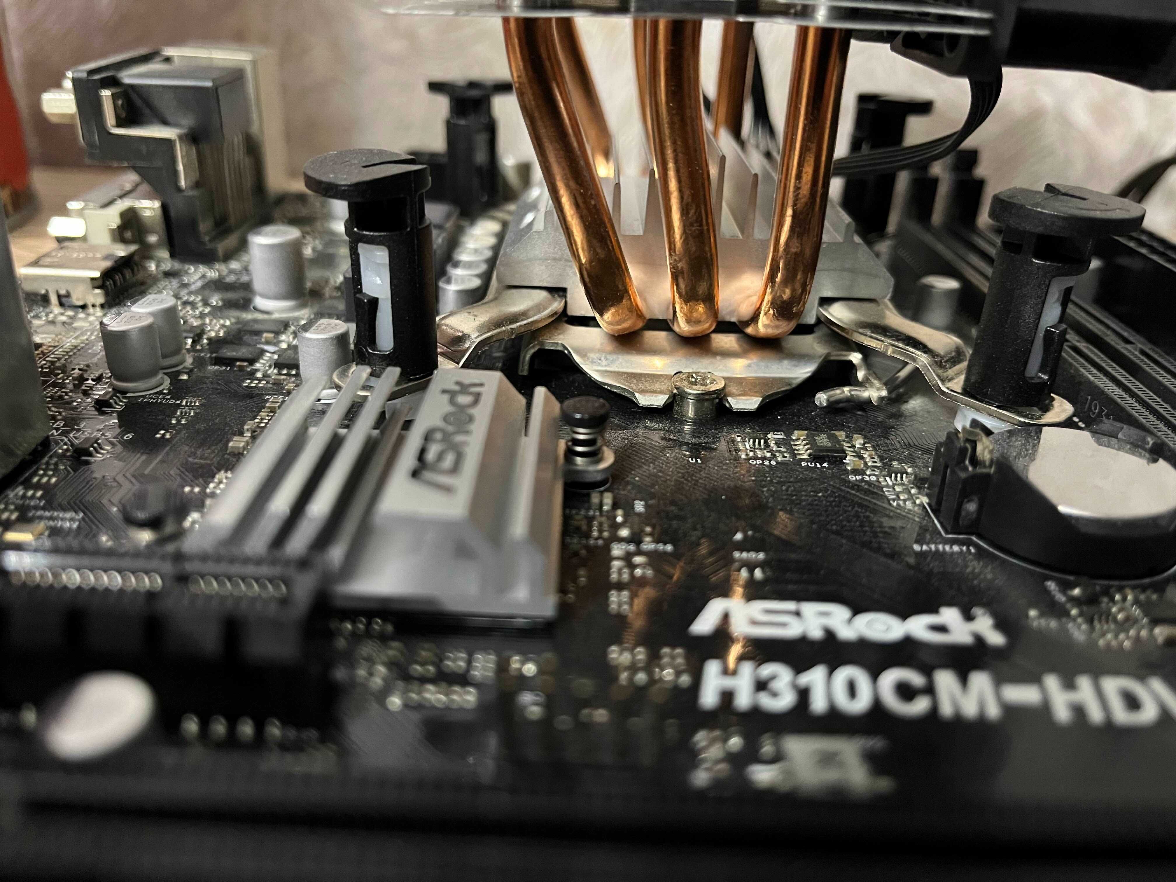 Дъно+процесор+охладител Intel I3-9100F/Asrock H310CM-HDV/M.2/be quiet