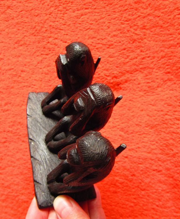 cadou deosebit Legea de Aur 3 maimute intelepte abanos