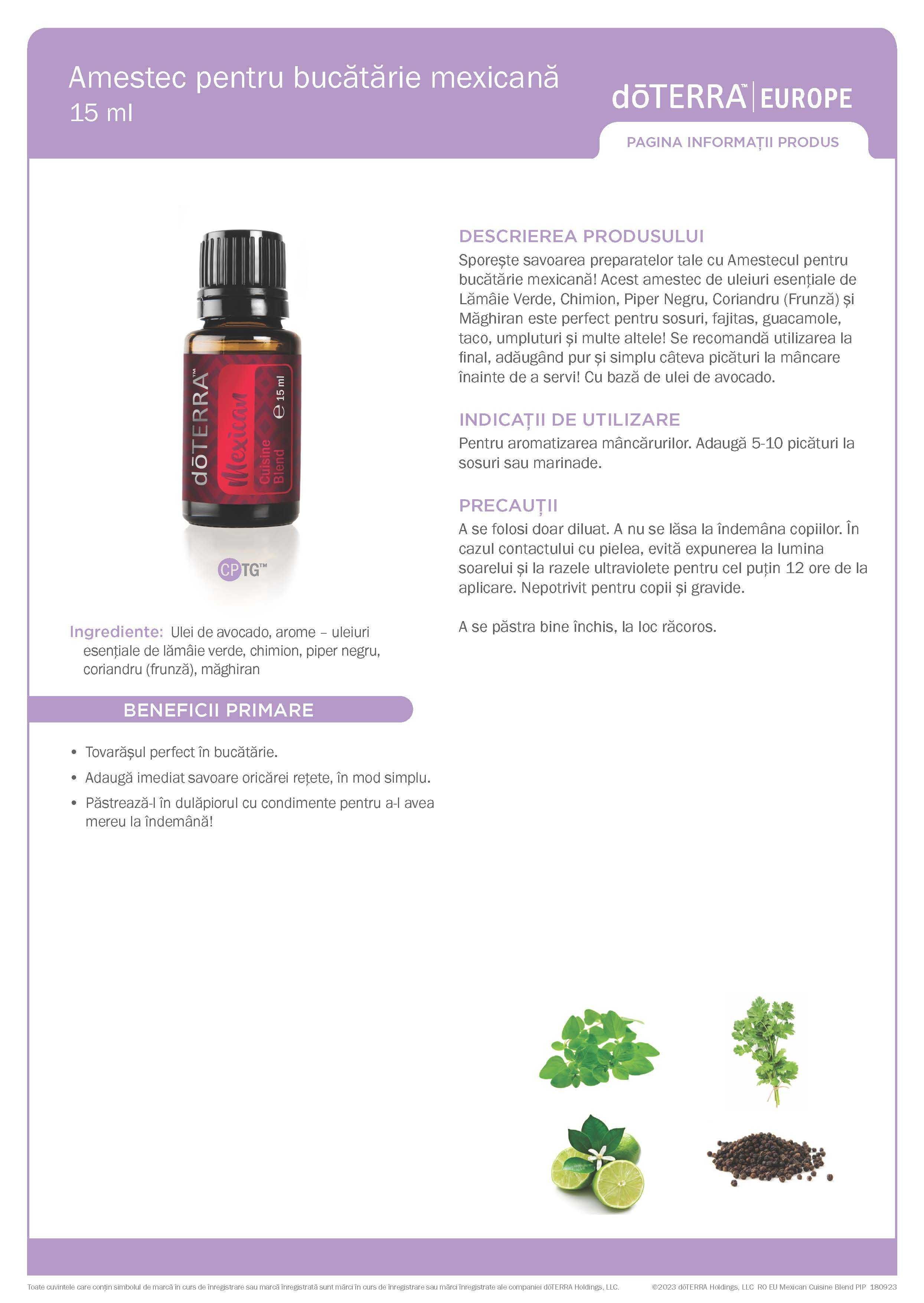 Vand ulei esential doTerra Oasis + Ofer gratuit blendul Mexican