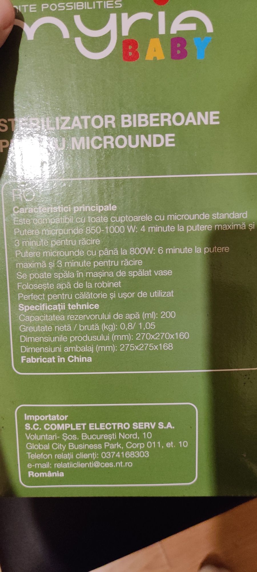 Sterilizator Myria pentru biberoane