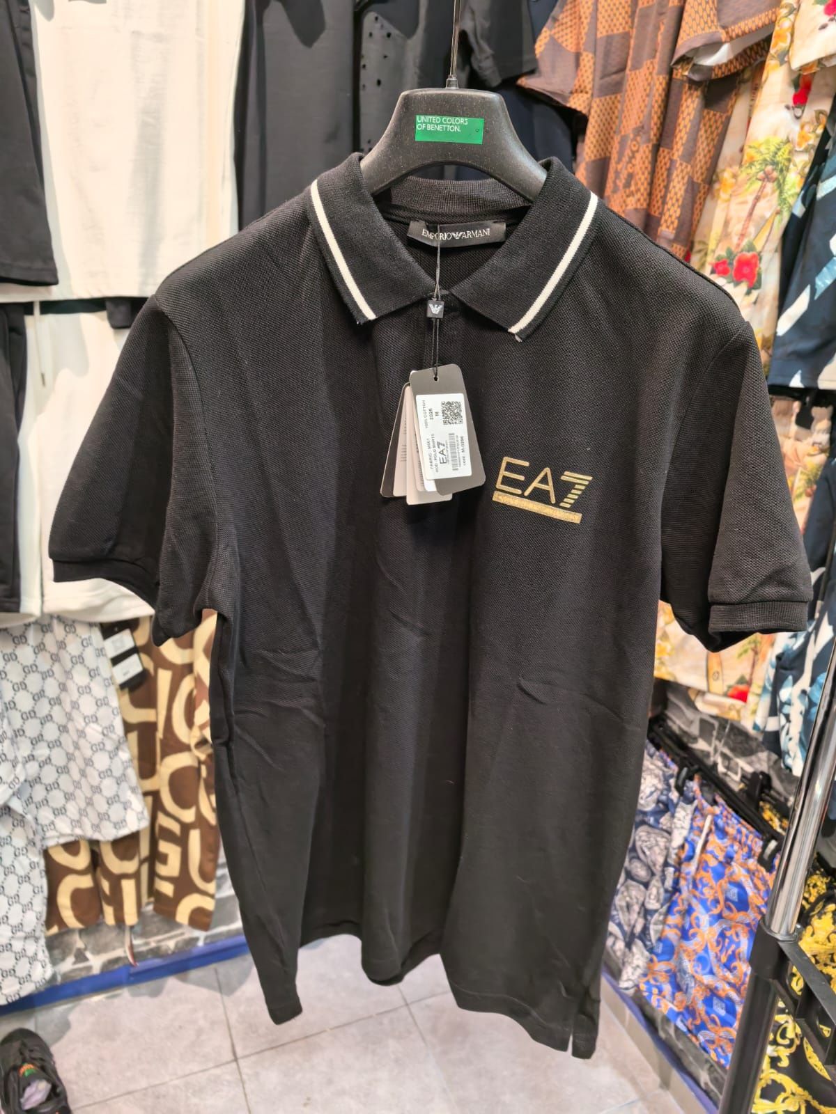 Emporio Armani тениска с яка НАМАЛЕНА