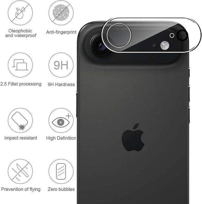 Стъклен протектор за камера за apple iphone 17 air