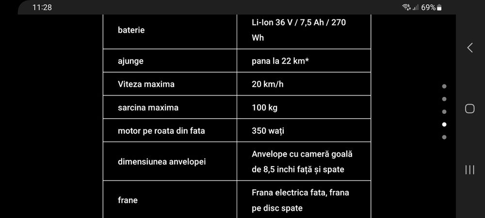 Trotineta E-Scooter ESA nouă Amanet BKG