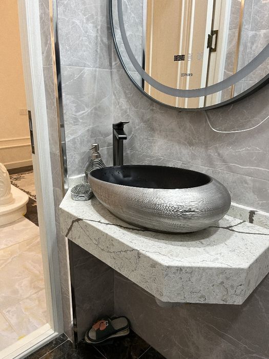 Столешницы из искусственный камень для санузел