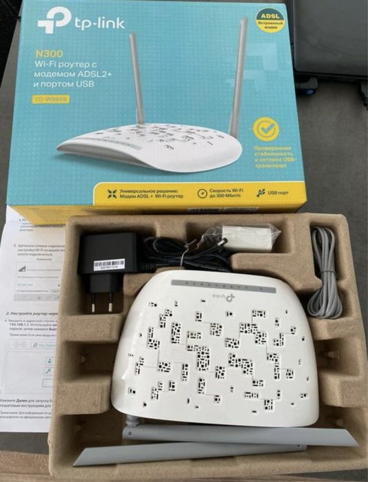 ADSL tp-link Модем, Wi-Fi роутер
