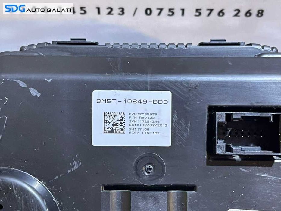 Ceas Ceasuri Cluster Instrumente Bord Ford Focus 3 1.6 TDCI 2010 - 2018 Cod BM5T-10849-BDD BM5T10849BDD [2849]
