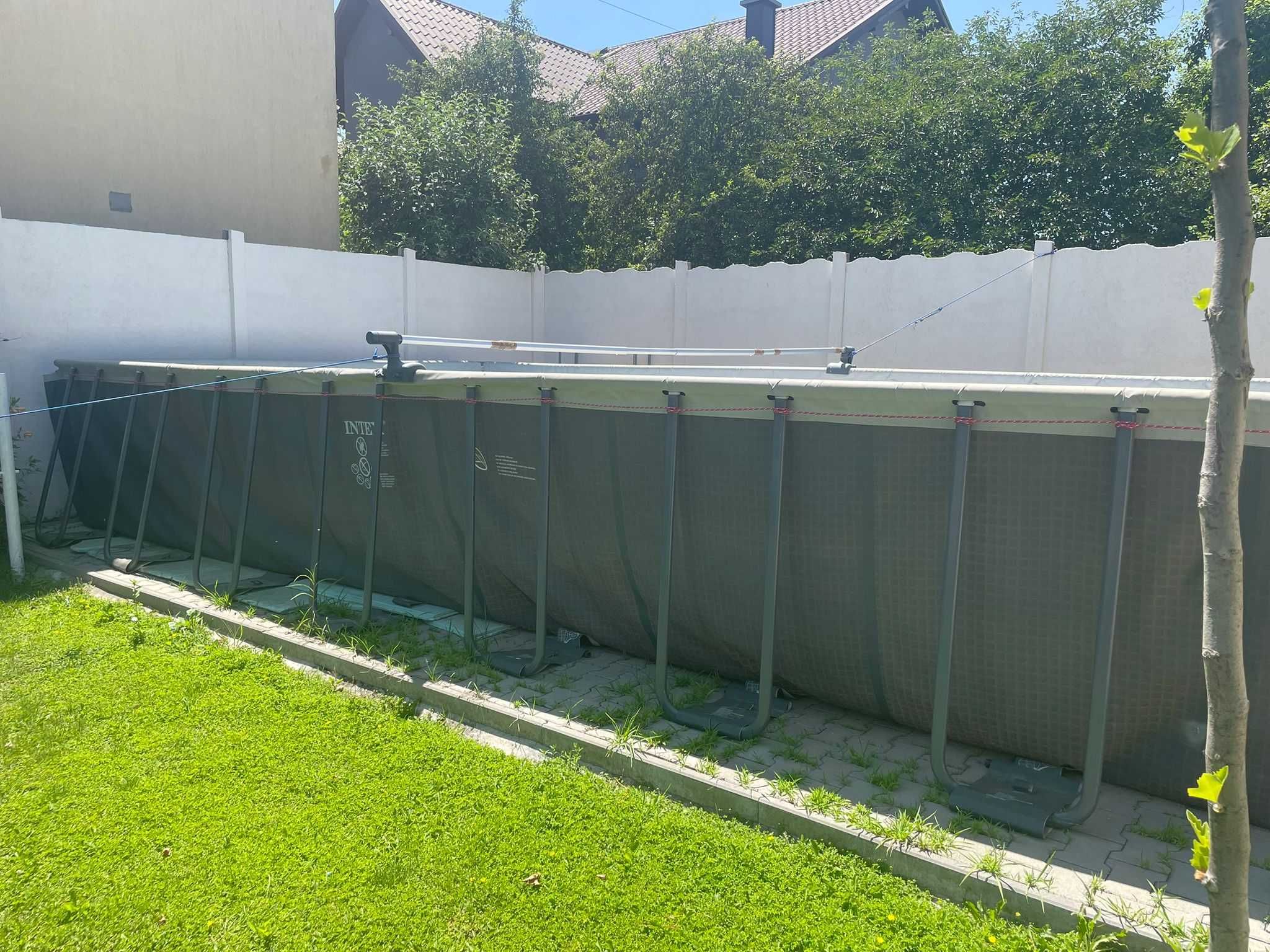 Piscina Intex cu cadru metalic, sistem de filtrare si prelata