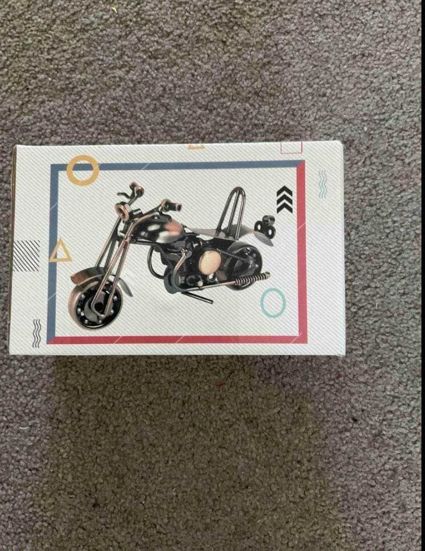 Macheta decoratiune motocicleta colectie din metal NOUA la cutie