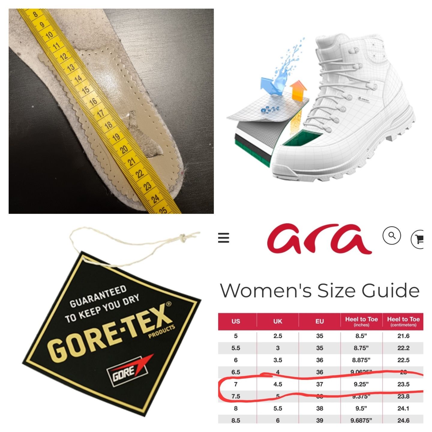 Ghete / Bocanci zăpadă, ARA Portugalia, Gore-Tex, St. Anton - 37