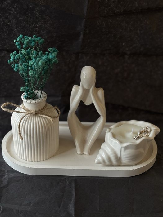 Гипсовые вазы и статуэтки для интерьера |Подарочный Набор