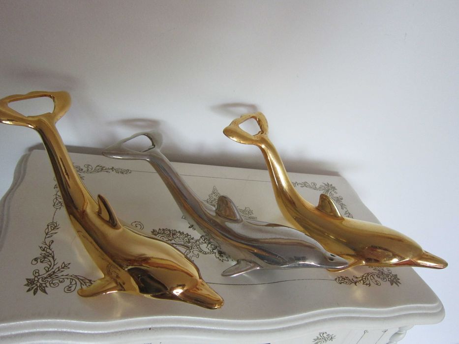 cadou rar desfacator de sticle metalic Delfin x3 made in Germany 1980