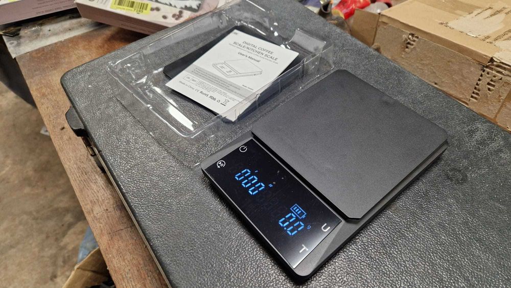 Cantar Digital de Cafea cu Cronometru Rezistent la Apa - NOU