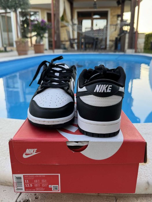 Nike Dunk Low Retro "Panda" 45 EUR Мъжки Кецове + Кутия
