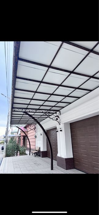 Навесы лексан стеклянный