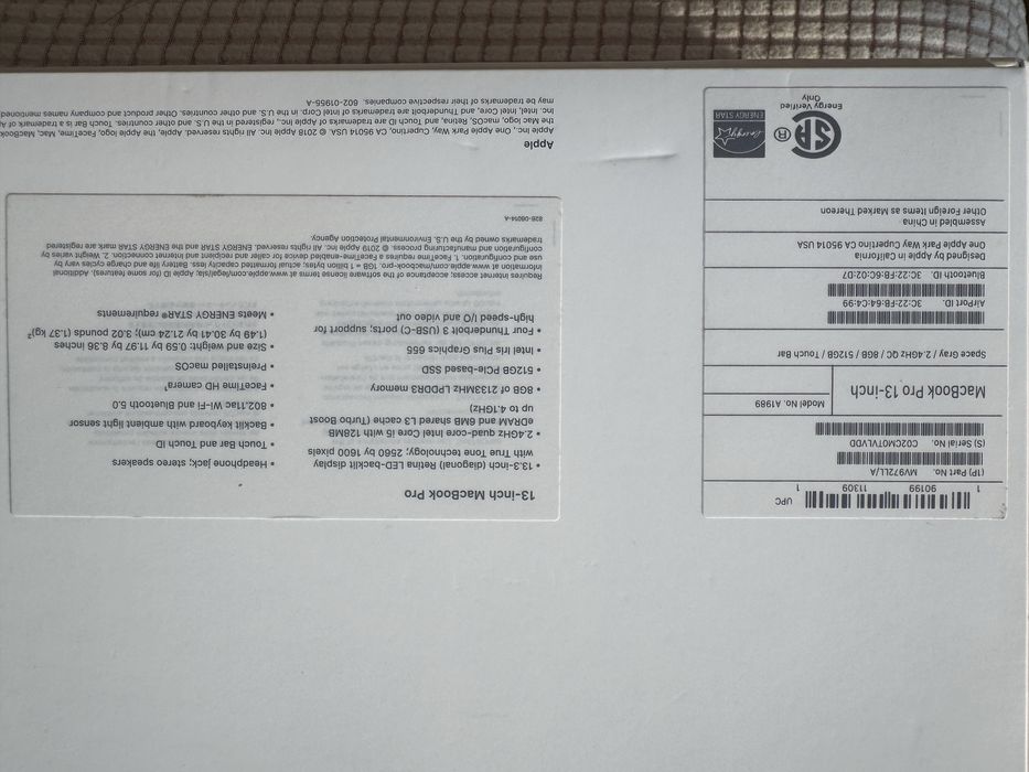 MacBook Pro 13 inch 512 GB