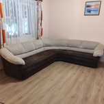 Употребяван ъглов диван - бежово -кафяв