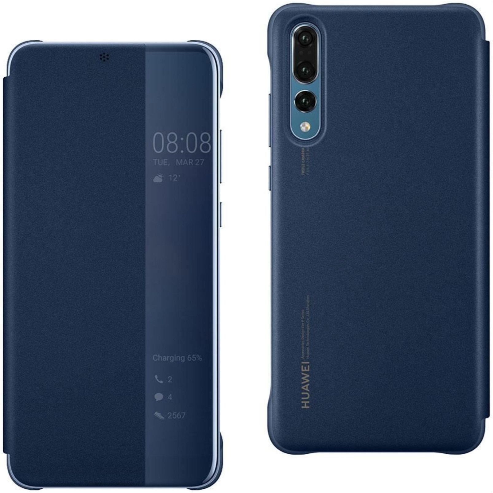 Husa Huawei P20 S-View&Folie Sticla