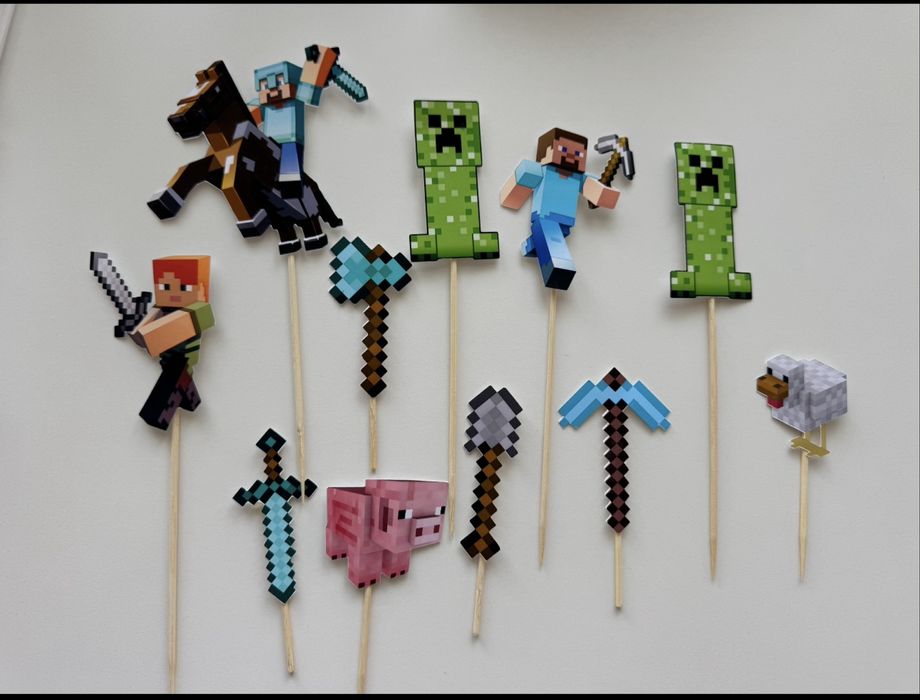 Комплект Minecraft украса за рожден ден