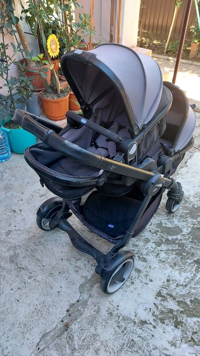 Carucior gemeni Chicco Fully Twin, Stone