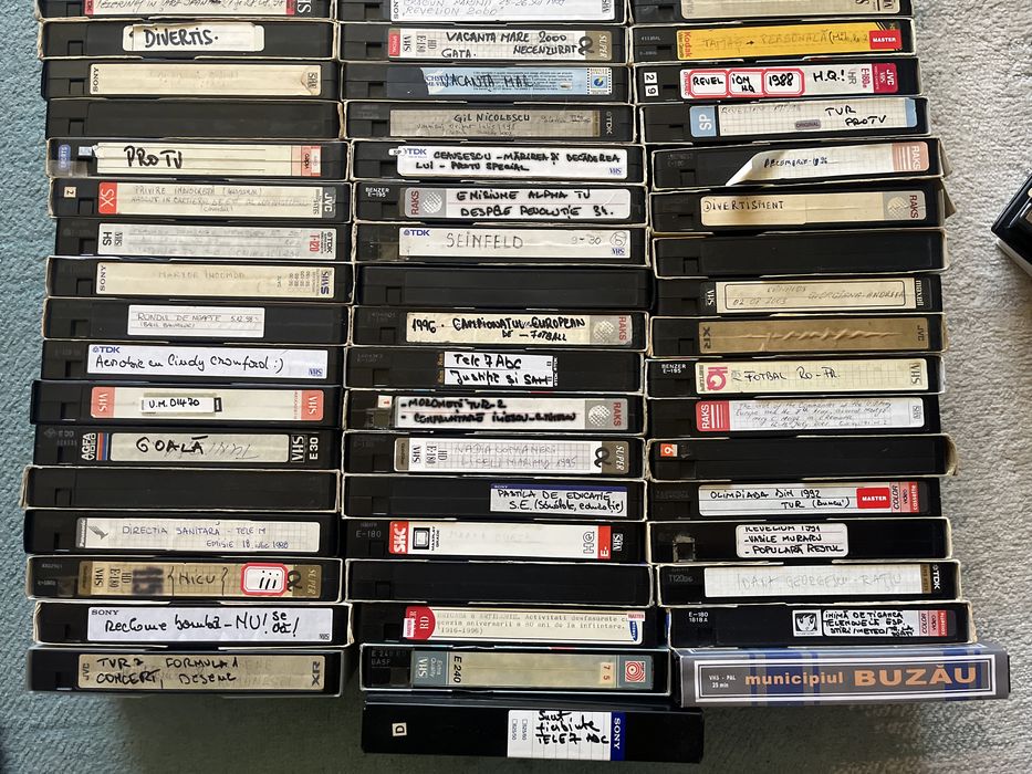 Casete video VHS Romanesti inregistrate la TV