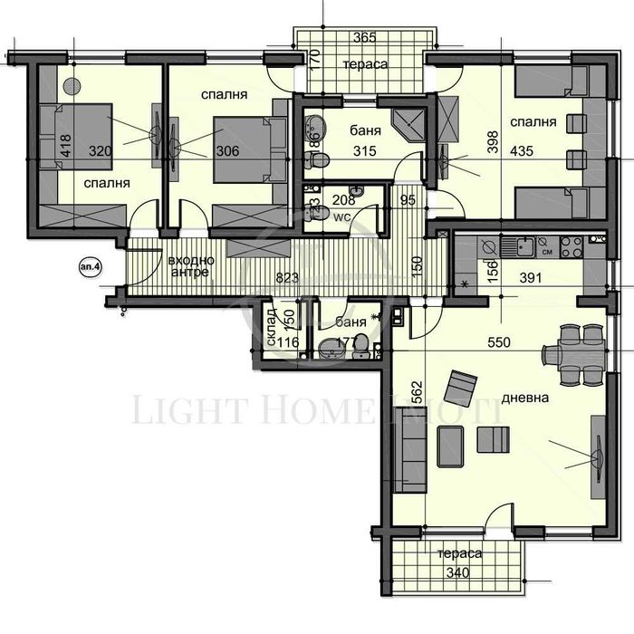 Продава се Четиристаен апартамент в Пловдив, Остромила - 180 кв.м за 973 €/кв.м - Снимка #7