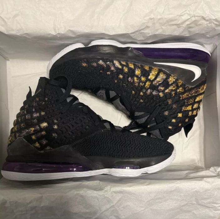 Nike Lebron 17 Lakers оригинал мужские кроссовки баскетбольные кроссы
