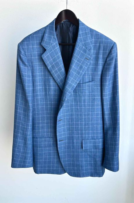 Пиджак из смеси льна, кашемира и шелка Kiton