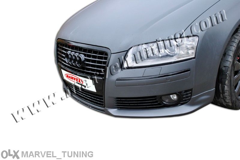 Спойлер (тунинг добавка) тип Audi S8 за предна броня за Audi A8 фейсли