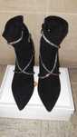 Botine Damă Negre din material textil cu toc Sommer