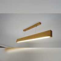 Lustra Slim LED Liniara, Stejar, 2700 lm, lumina calda, 32W