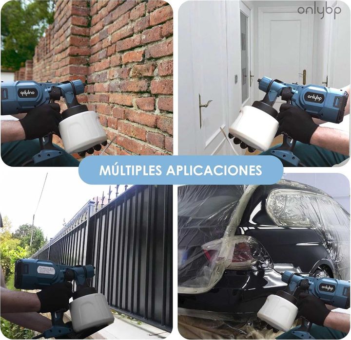 OnlyBP 700W мощен пистолет за боядисване с 1400 мл резервоар