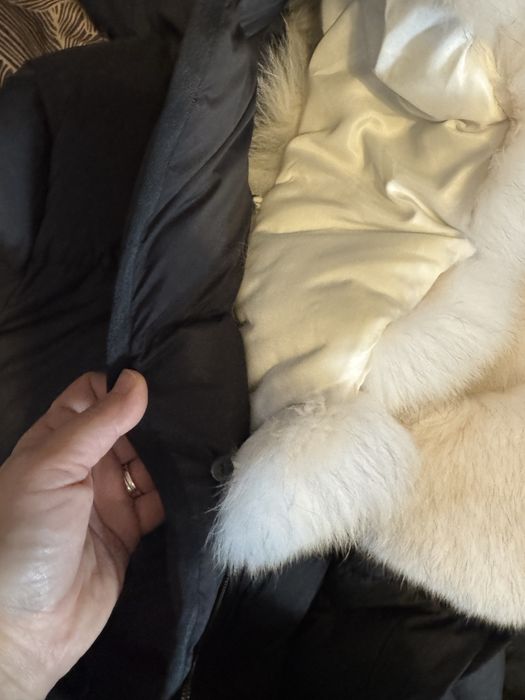 Geaca lunga cu blana naturala