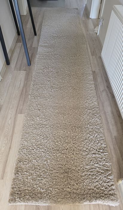 Covor/Traversa Moldabela Shaggy gri-bej melanj 400cm/60cm