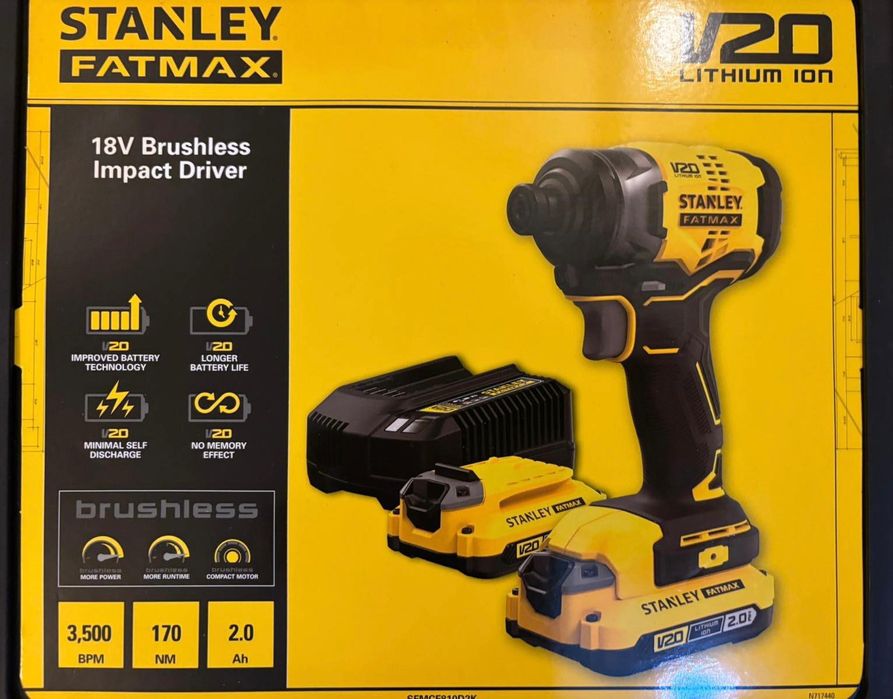 Masina de insurubat cu impact cu 2 acumulatori Stanley