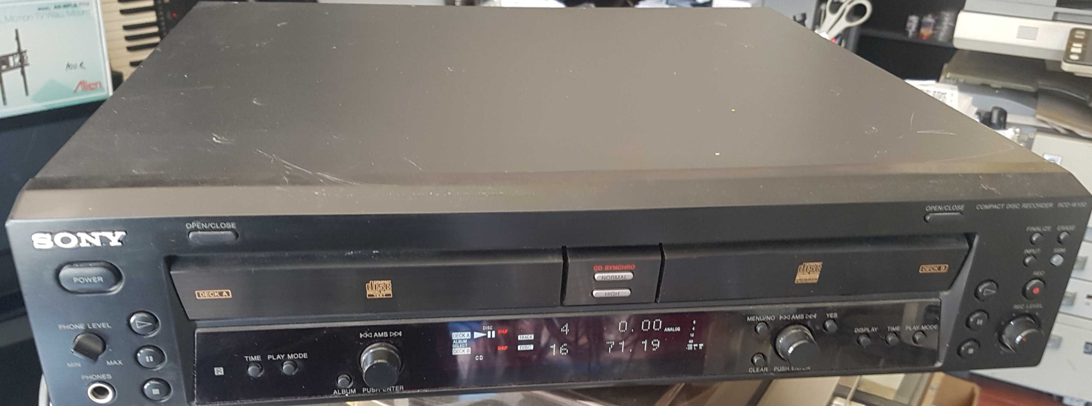 Sony RCD-W100 cd audio recorder in stare perfecta de functionare